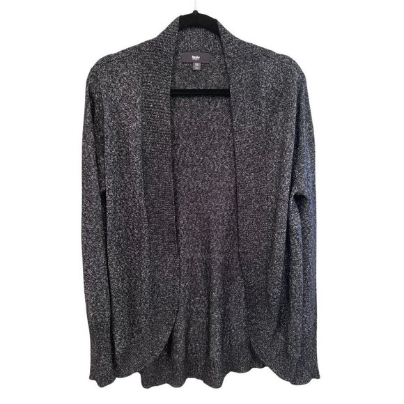 Massimo Black and Silver Open Front Cardigan Sweater / Size XL / Gently PreOwned - Picture 1 of 6